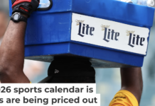A 16-ounce beer at Lincoln Financial Field in Philadelphia costs over $11. Robbie Jay Barratt/AMA via Getty Images